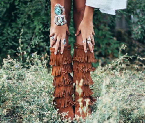 Damen Mokassins Stiefel von Minnetonka