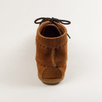 Braune Damen Mokassins aus Wildleder zum Schnüren Minnetonka Wildleder Damen Mokassins