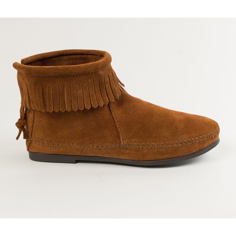 Klassischer Damen Fransen Booties von Minnetonka Minnetonka Damen Bootie mit Fransen und Reißverschluss