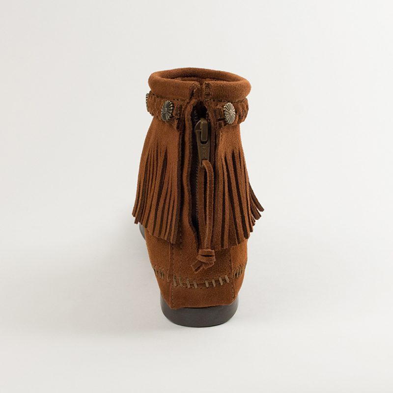 Braune Fransen Booties für Damen