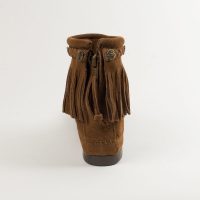 Wildleder Fransen Booties für Damen in braun Klassische Wildleder Stiefelette mit Fransen