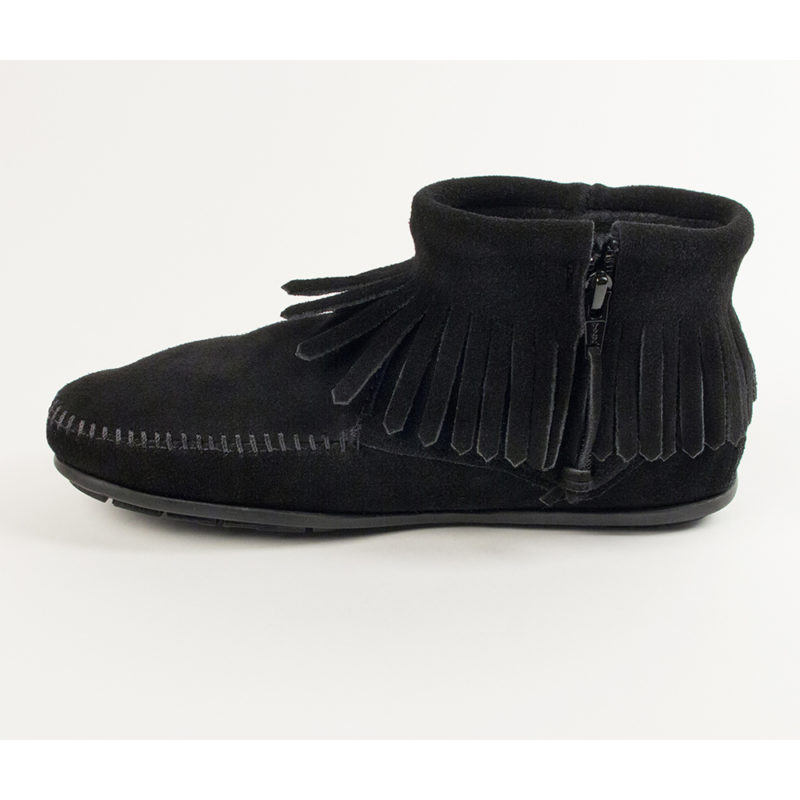 Schwarze Feather Booties von Minnetonka Minnetonka Damen Feather Bootie