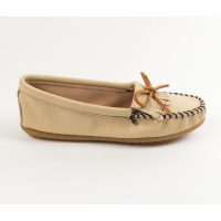 Minnetonka Damen Mokassins mit Fransen Bequeme Hirschleder Mokassins für Damen