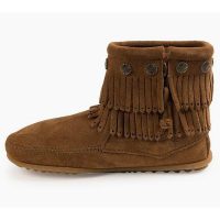 Braune Damen Fransen Booties von Minnetonka Minnetonka Damen Booties mit Fransen