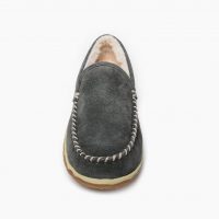 Graue Minnetonka Herren Mokassins Tilden Gefütterte Herren Mokassins Tilden in grau