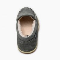 Graue Minnetonka Herren Mokassins Tilden Gefütterte Herren Mokassins Tilden in grau