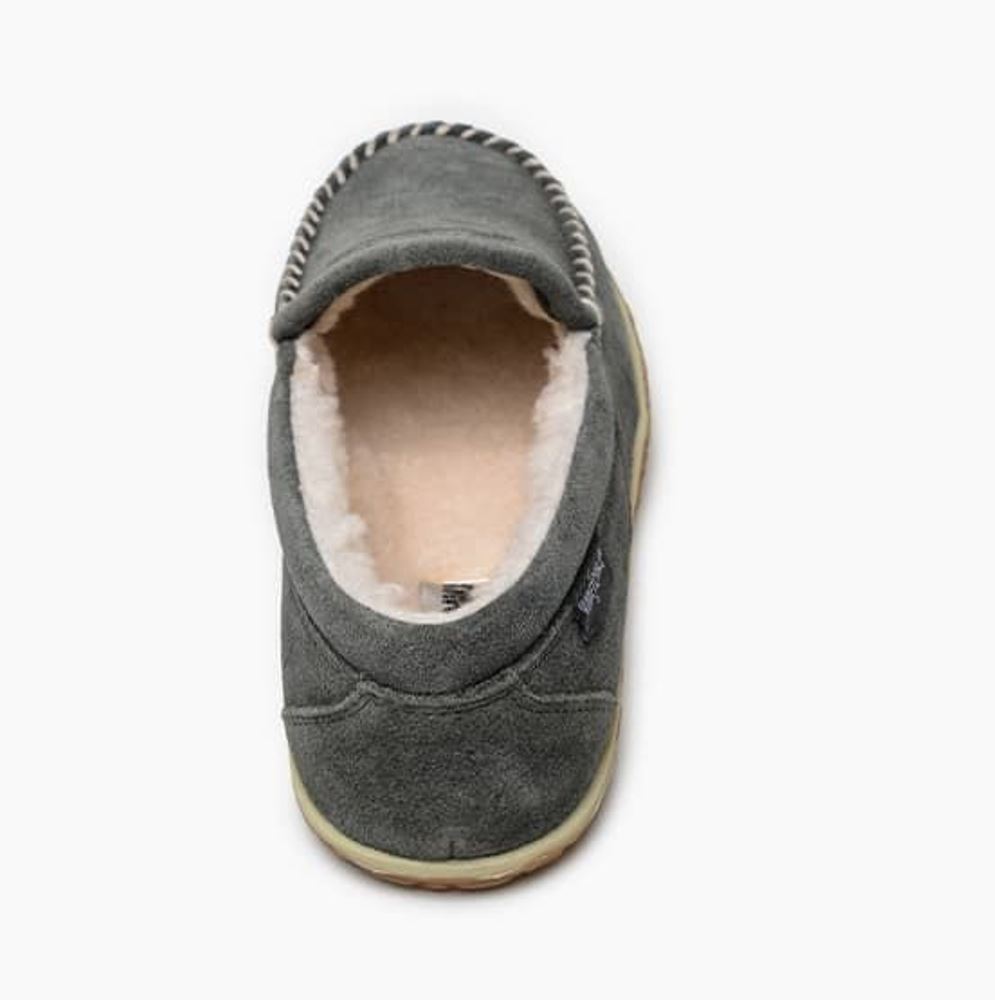 Graue Minnetonka Herren Mokassins Tilden Gefütterte Herren Mokassins Tilden in grau