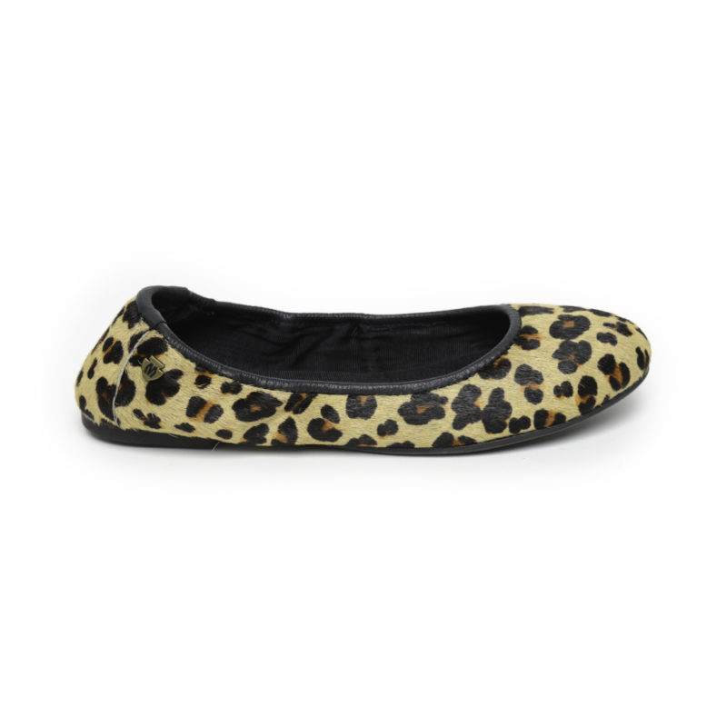 Trendige Ballerinas im Leo Print Design Minnetonka Damen Ballerinas mit Leopard Print