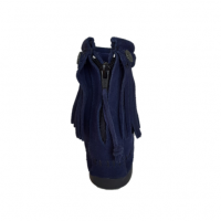 Minnetonka Damen Booties mit Fransen in dunkelblau Blauer Damen Fransen Bootie mit Reißverschluss